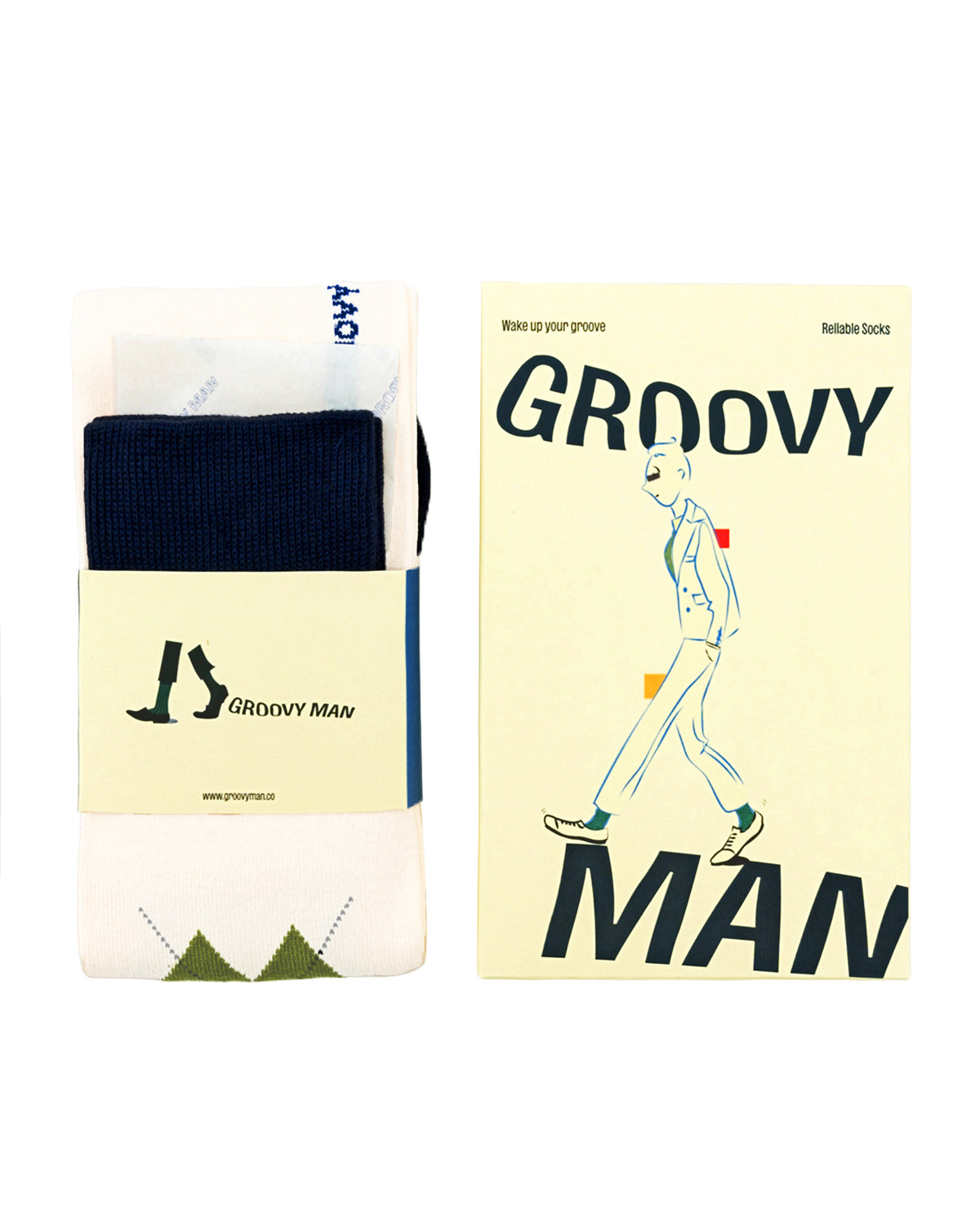 Groove Argyle – Cartoon White